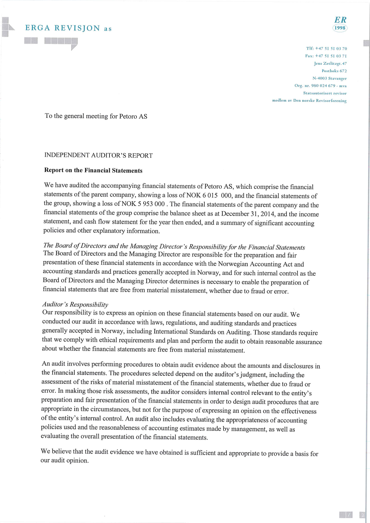 Revisjonsberetning%20Petoro%20AS%202014%20engelsk%20oversettelse