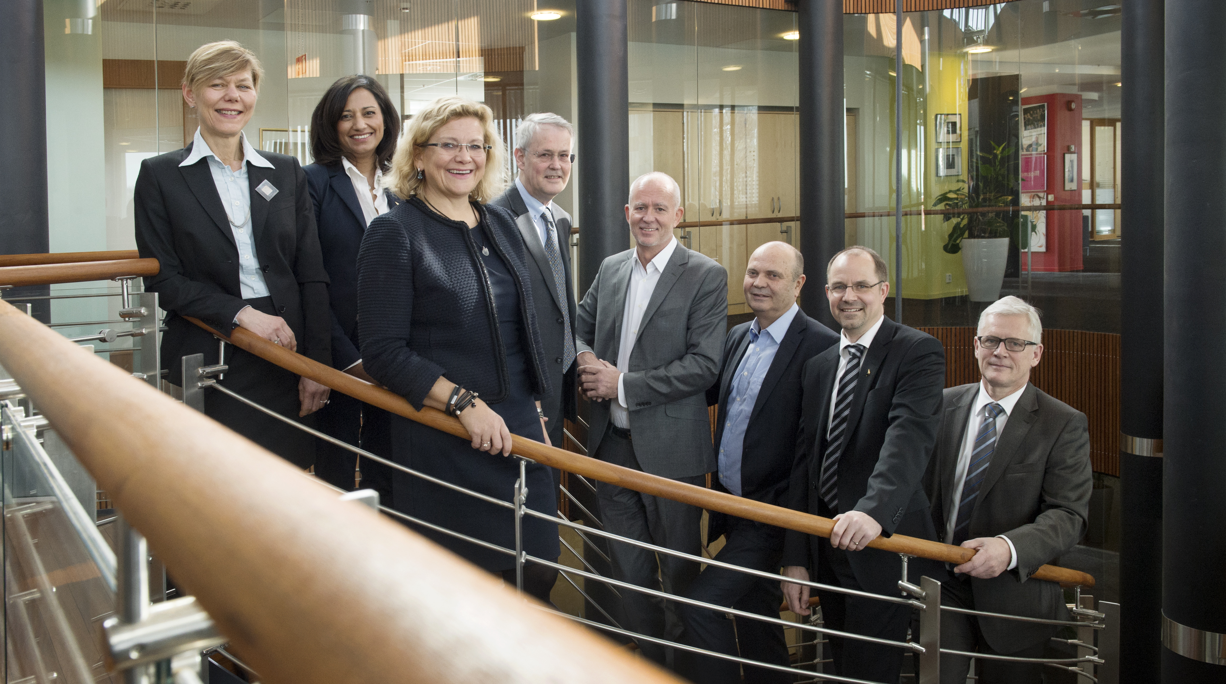Ledelsen i Petoro. Fra venstre: Marion Svihus, Nashater Deu Solheim, Grethe Kristin Moen, Olav Boye Siversten, Roy Ruså, Laurits Haga, Kjell Morisbakk Lund og Jan Terje Mathisen. (Foto: Kjetil Alsvik)