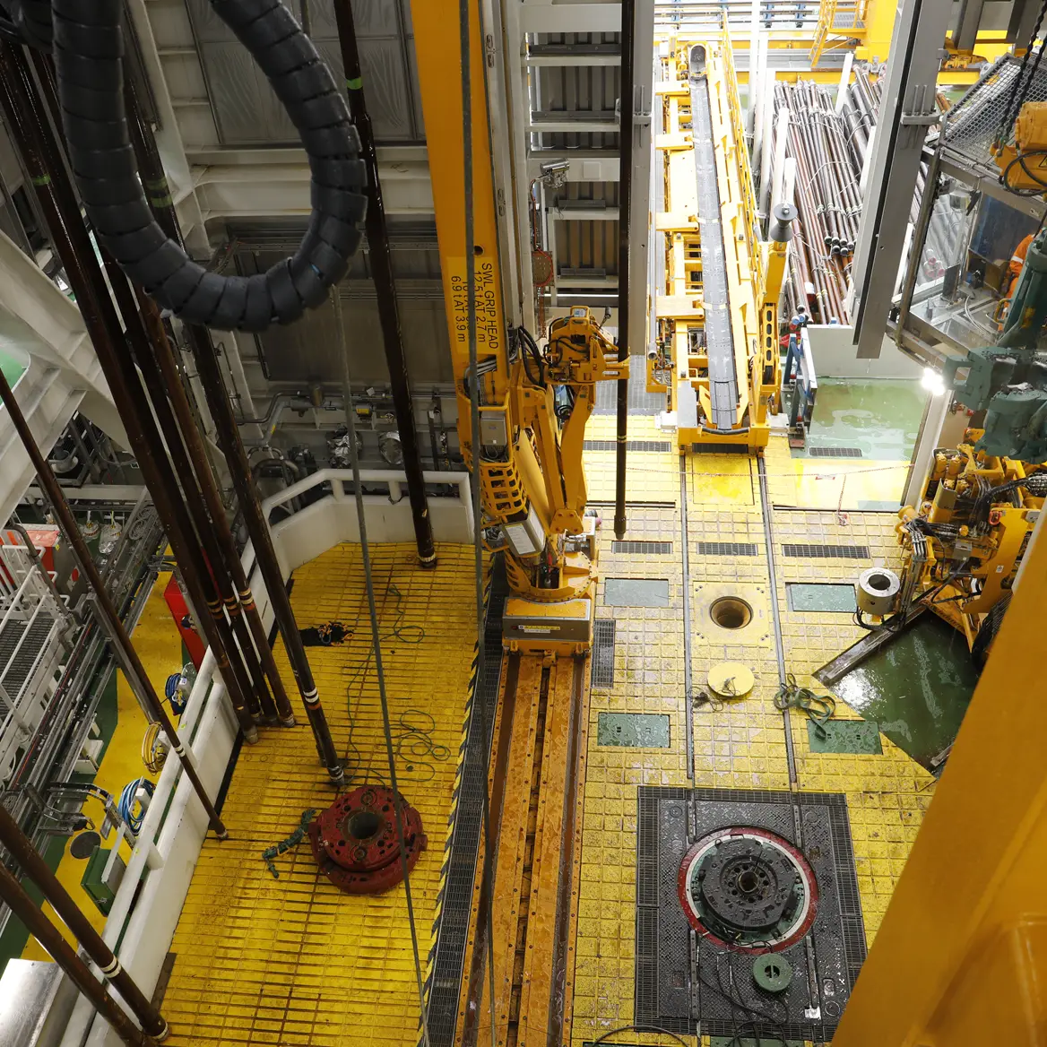 From the drilling floor at Johan Sverdrup. Photo: Arne Reidar Mortensen / Equinor